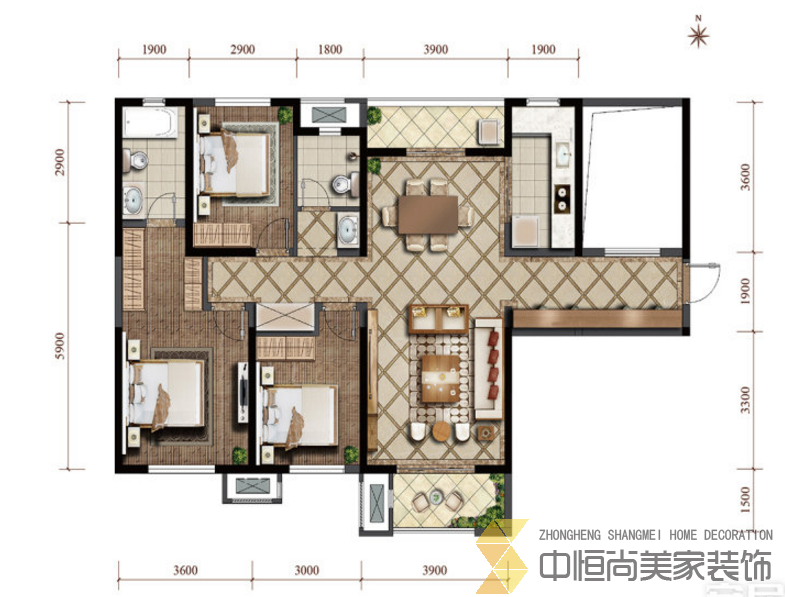 西安,西安家裝,西安家裝設(shè)計(jì),西安小戶型設(shè)計(jì)公司,裝修案例 紫薇西棠效果圖