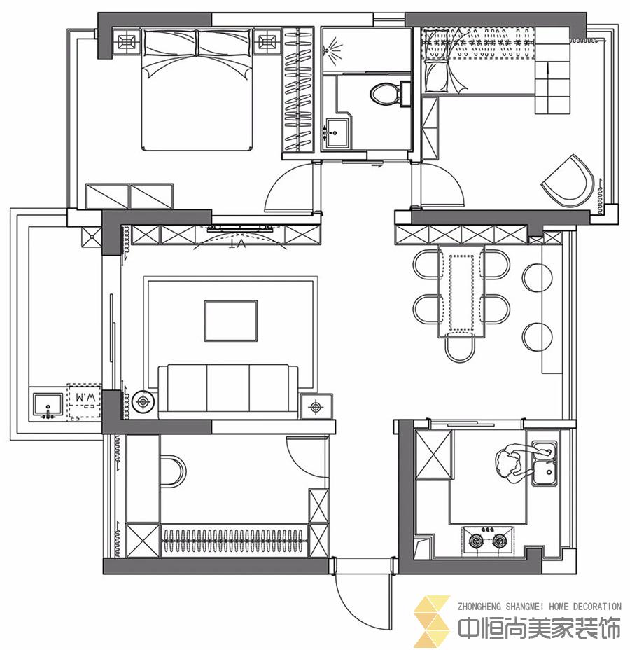 西安,西安家裝,西安家裝設計,西安小戶型設計公司,裝修案例