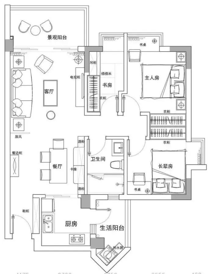 小戶型三居室的北歐風(fēng)，溫馨又清新